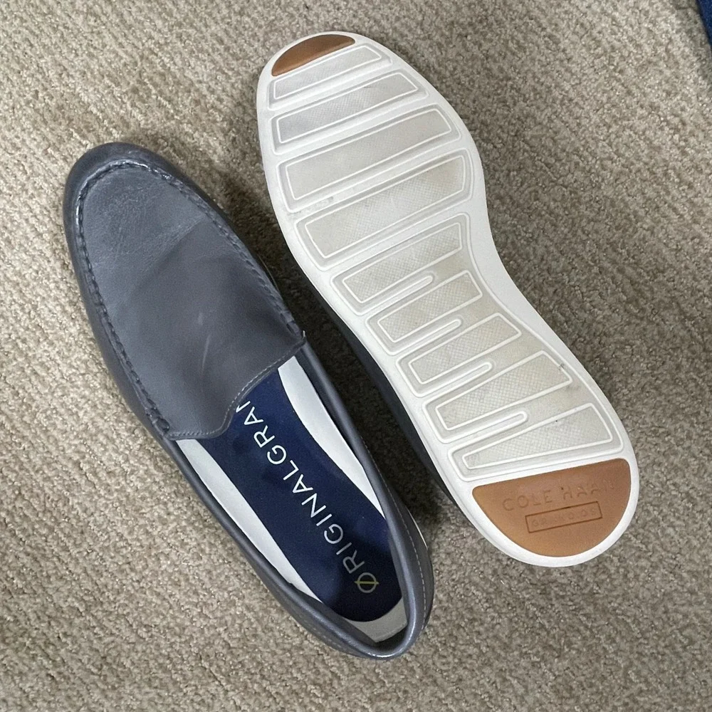 Cole Haan OriginalGrand Venetian Loafers Business Casual Mens 13M Gray Leather